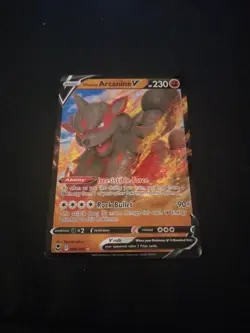 Pokemon TCG Hisuian Arcanine V Silver Tempest 090/195 Holo Ultra Rare NM - Image 1