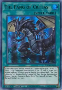 Yugioh! The Fang of Critias (Green) - DLCS-EN058 - Ultra Rare - 1st Edition Near - Image 1