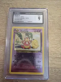 CGC 9 MINT Slowking 2001 Southern Islands 14/18 Reverse Holo Pokemon Card Swirl - Image 1