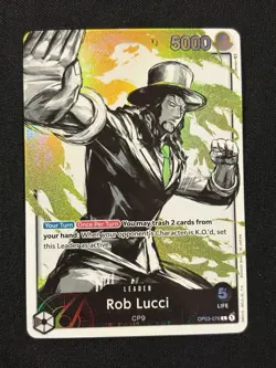One Piece Card Game Rob Lucci Alternate Art Eng OP03-076 HP - Image 1