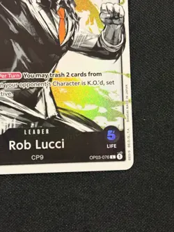 One Piece Card Game Rob Lucci Alternate Art Eng OP03-076 HP - Image 4