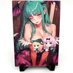 Darkstalkers Morrigan Aensland Sexy Lewd Anime Waifu Girl Goddess Story Art Card - Image 1
