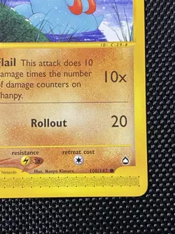 Phanpy Aquapolis 100/147 Non Holo Pokemon Card - Image 4