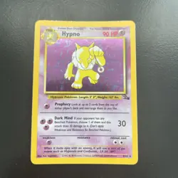 Pokemon Card TCG Hypno 8/62 Fossil Set Holo Rare - Image 1