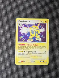 Pokemon TCG Electivire LV. 46 3/130 Rare Diamond & Pearl Holo Swirl Vintage Card - Image 1