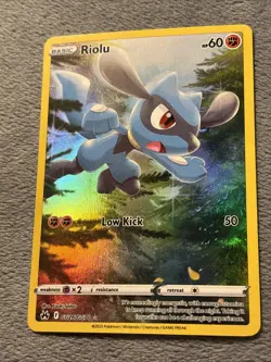 Riolu GG26/GG70 Full Art Holo Rare Pokemon Card Crown Zenith Galarian Gallery NM - Image 2