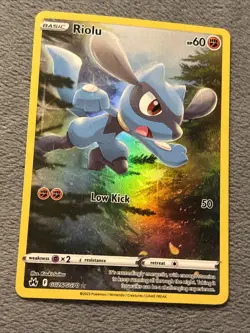 Riolu GG26/GG70 Full Art Holo Rare Pokemon Card Crown Zenith Galarian Gallery NM - Image 3