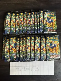 Crown Zenith Booster Packs CRZ Sword & Shield Pokemon Card TCG Sealed (23 Packs) - Image 1