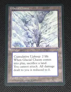 Magic The Gathering Glacial Chasm Ice Age Uncommon Card NM MTG - Image 1