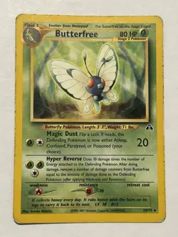 Pokemon TCG Butterfree Neo Discovery Card 19/75 Unlimited Rare - Image 1