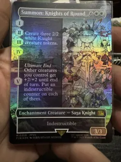 Summon: Knights of Round (Borderless) #359 (Foil) NM Final Fantasy FIN Magic MTG - Image 1