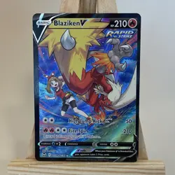 Pokemon TCG Blaziken v TG14/TG30 Holo Ultra Rare Silver Tempest Trainer Gallery - Image 1
