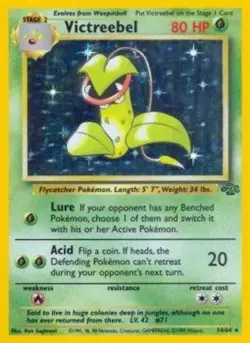 Heavily Played Victreebel - 14/64 - Holo Rare - Unlimited Edition Pokemon Jungl - Image 1