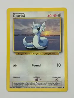 Pokemon Dratini 26/102 (MP) - Base Set - Uncommon - Image 1