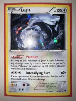 Pokemon TCG Lugia 78/124 Fates Collide Exclusive Cracked Ice Holo Rare - Image 1