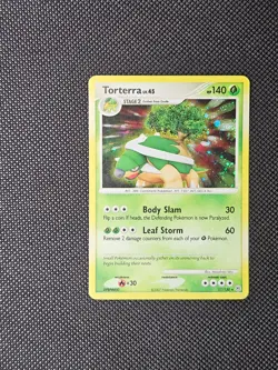 Pokemon TCG Torterra LV45 17/130 Diamond & Pearl Holo Rare Vintage Swirl - Image 1