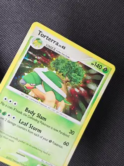 Pokemon TCG Torterra LV45 17/130 Diamond & Pearl Holo Rare Vintage Swirl - Image 2
