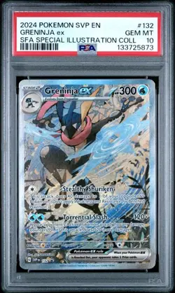 2024 POKEMON SVP EN-SV BLACK STAR PROMO #132 GRENINJA ex SFA PSA 10 - Image 1