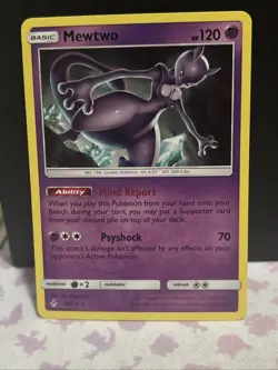 Pokemon Mewtwo 75/214 Unbroken Bonds Regular Rare (NEVER PLAYED) - Image 1