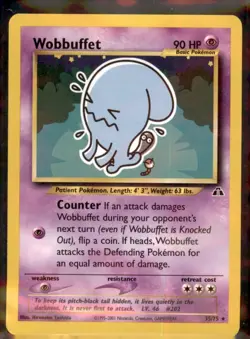 Wobbuffet 35/75 Pokemon TCG Neo Discovery Non Holo Rare LP - Image 1