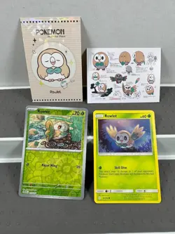 Pokemon Lot of Cards and Stickers All Rowlet #722 Rowlet Only Pokemon Lot of 22 - Image 4