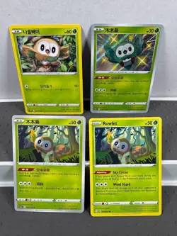 Pokemon Lot of Cards and Stickers All Rowlet #722 Rowlet Only Pokemon Lot of 22 - Image 5