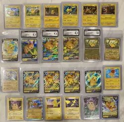 Pokemon TCG Pikachu Lot Bundle Of 24 Cards (Graded/EX/Mid Era/Promo) - Image 1