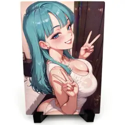 Dragon Ball Z Bulma Sexy Hot Anime Waifu Girl Doujin Lewd Goddess Story Art Card - Image 1