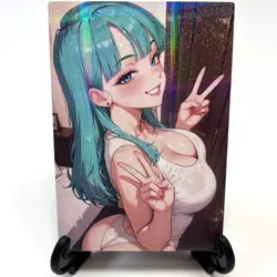 Dragon Ball Z Bulma Sexy Hot Anime Waifu Girl Doujin Lewd Goddess Story Art Card - Image 2