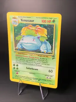 Venusaur 18/130 Base Set 2 2000 Holo Rare Vintage Pokemon Card LP Small Crease - Image 2