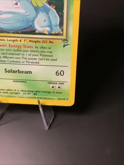 Venusaur 18/130 Base Set 2 2000 Holo Rare Vintage Pokemon Card LP Small Crease - Image 4