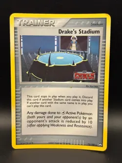 Drakes Stadium Pokemon TCG 72/108 Reverse Holo Foil Stamped Card Played MP - Image 1