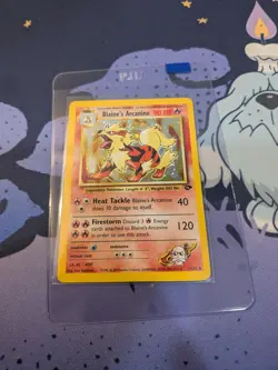 Blaine’s Arcanine Holo Rare 1/132 Gym Challenge Pokemon Card - LP/NM - WOTC Era - Image 1