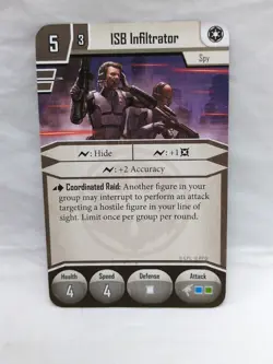 (6) Star Wars Imperial Assault ISB Infiltrators Villain Pack Cards - Image 4