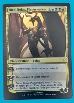Nicol Bolas Planeswalker Foil MTG Magic the Gathering Card LP Duel Decks Rare - Image 1