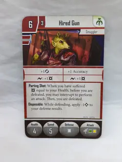 (4) Star Wars Imperial Assault Hired Guns Villain Pack Cards - Image 4