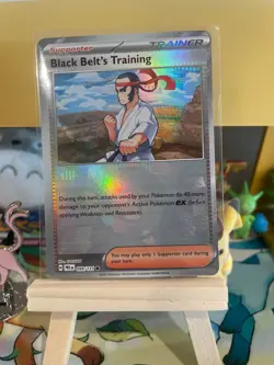 Black Belt's Training Pokeball Pattern - Prismatic Evolutions - Pokemon TCG -NM - Image 1