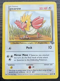 Spearow 62/64 Base Set Jungle Pokemon TCG WOTC Lightly Played - Image 1
