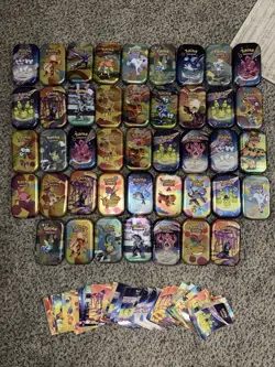 Pokemon TCG Lot Of 43 Mini Tins EMPTY Sword & Shield/Scarlet & Violet Era - Image 1