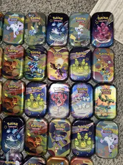 Pokemon TCG Lot Of 43 Mini Tins EMPTY Sword & Shield/Scarlet & Violet Era - Image 3