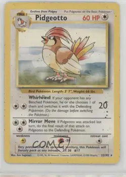 Pidgeotto Pokemon Base Set #22 1999 - Image 1