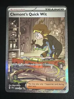 Clemont’s Quick Wit 243/191 Pokemon Surging Sparks Special Illustration Rare NM - Image 1