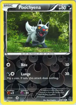 Poochyena 53/119 Common - Pokemon TCG XY: Phantom Forces - Reverse Holo (LP) - Image 1