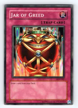 Yugioh Jar of Greed LON-047 Super Rare - MP ?? - Image 1