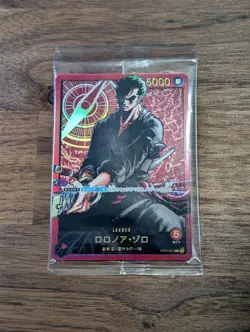 Roronoa Zoro OP01-001 L Promo Gold ver Lecafig JP ONE PIECE Card - US Seller - Image 1