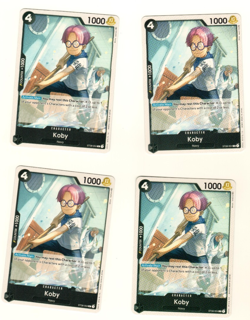 Set Of 4 Koby ST08-004 Common Starter Deck 8 One Piece Trading Card - Image 1