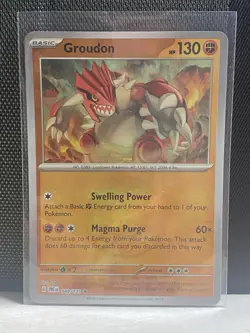 Scarlet And Violet Prismatic Evolutions Groudon Pokeball Card. - Image 1