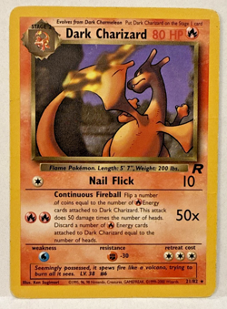 Pokemon TCG Dark Charizard 21/82 Rare Card Vintage - Moderately Played - Image 1