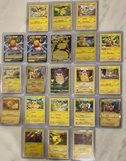Pokemon TCG Pikachu Lot Bundle Of 21 Cards (Gradable/VMAX/Holo/Stamp/Detective) - Image 1