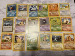 Vintage Pokemon 18 Cards Lot Base Set Pikachu Arcanine Dugtrio Original Owner - Image 1